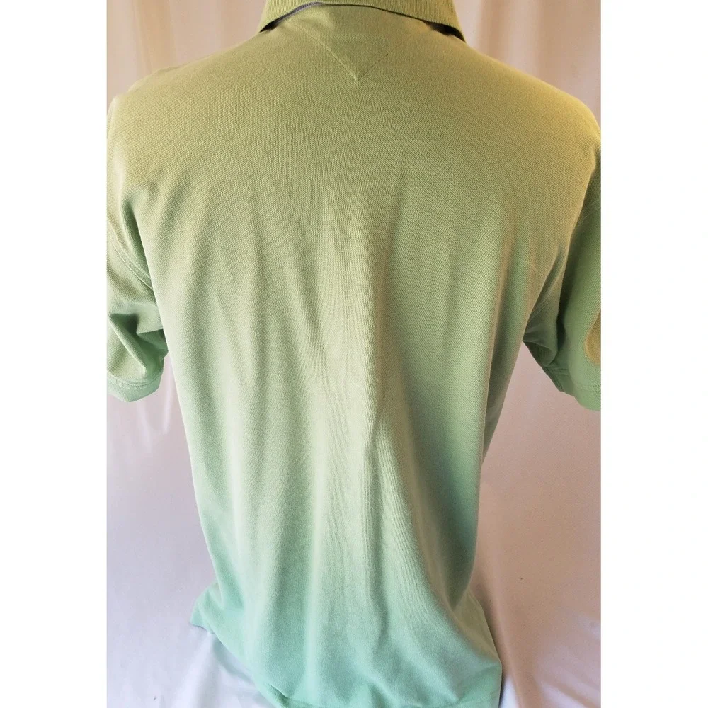 Tommy Hilfiger Men's Large Short Sleeve Green Polo Shirt ‎ Logo